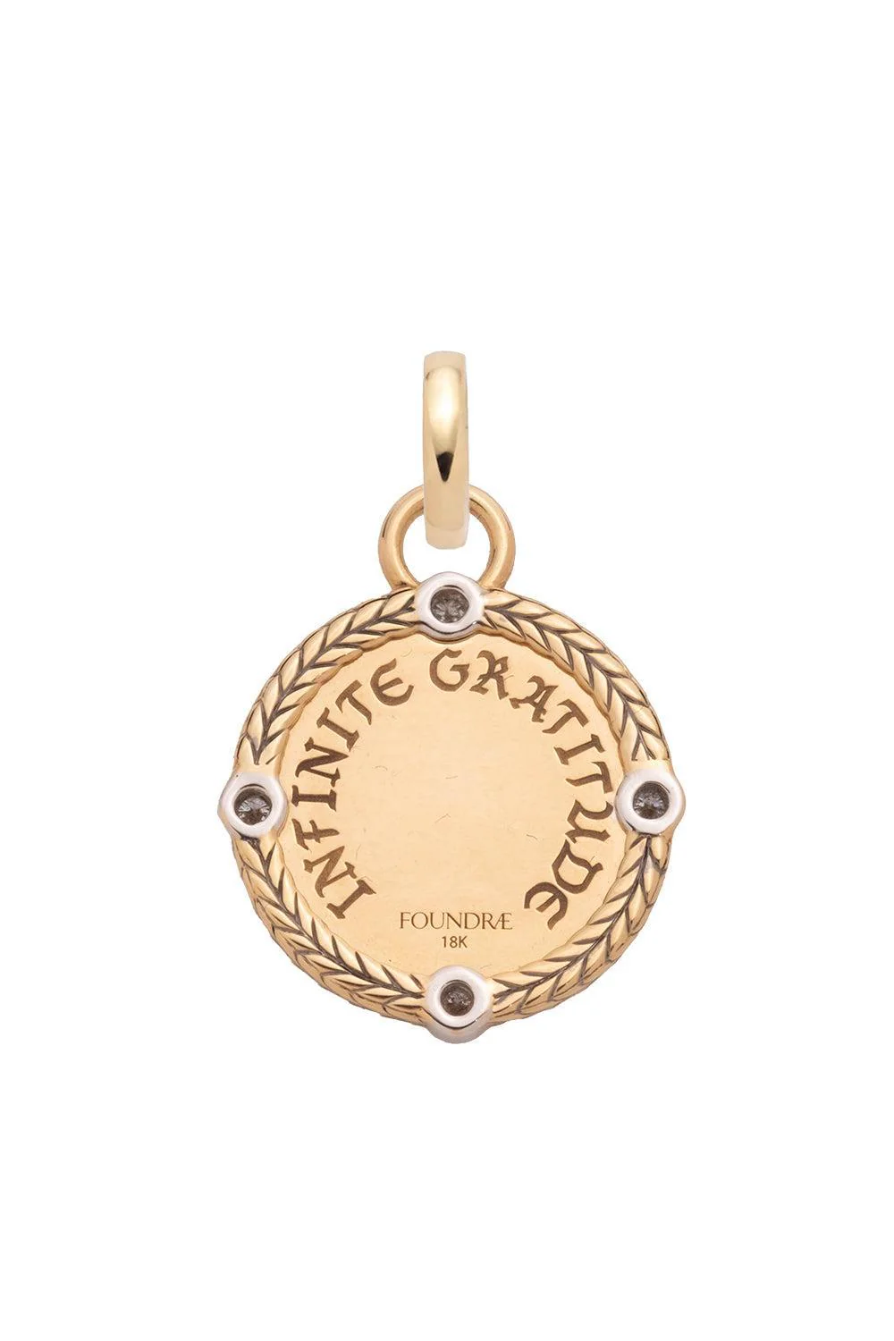 Diamond Infinite Gratitude Braided Wheat Baby Medallion - Image 5