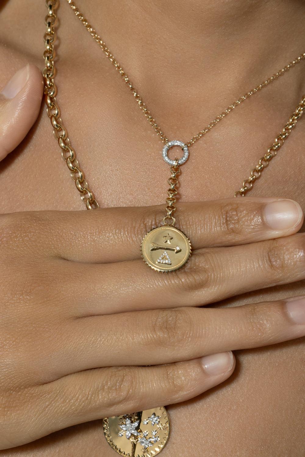 Dream - Small Mixed Belcher Extension Chain Necklace - Image 3