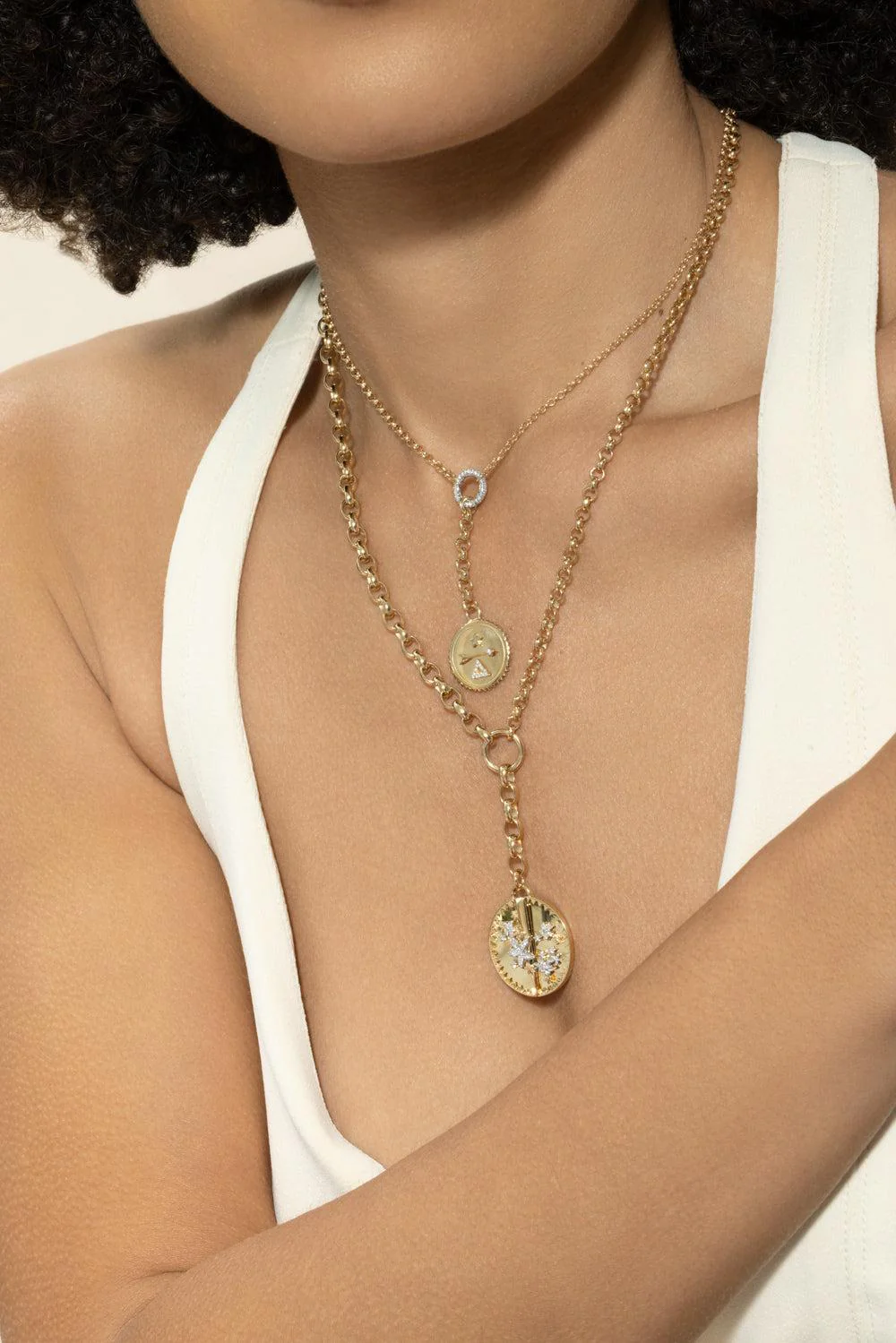 Dream - Small Mixed Belcher Extension Chain Necklace - Image 4