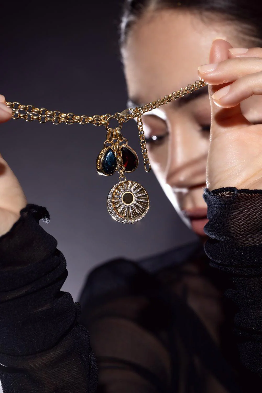Forever And Always A Pair Garnet Pear Pendant - Love - Image 5
