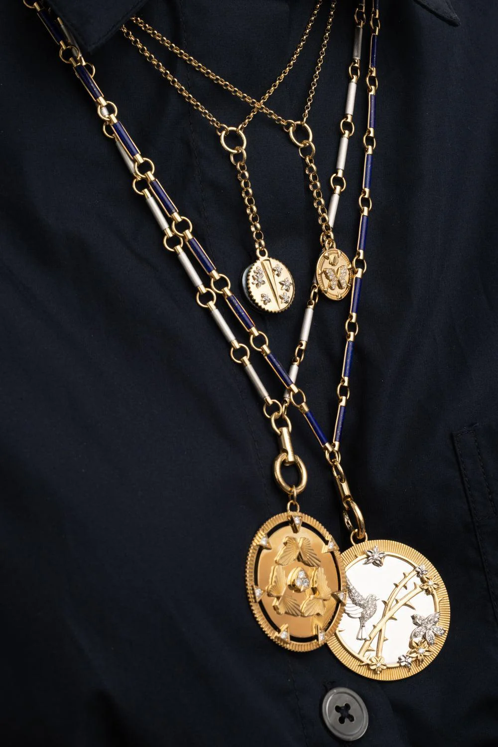Lapis Stone Hanging Clockweight Chain - Image 4