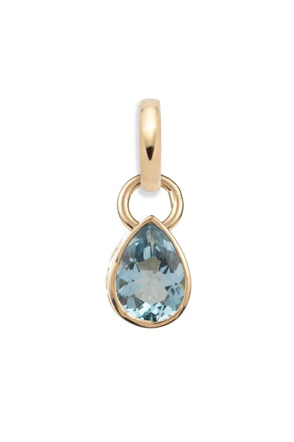 Large Forever And Always A Pair Aquamarine Pear Pendant - Love