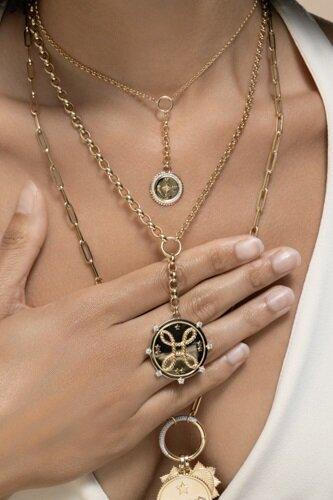 Love - Heavy Mixed Belcher Extension Chain Necklace - Image 3
