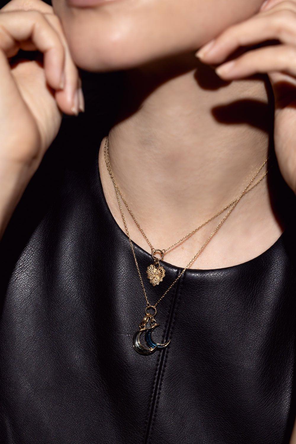 Miniature Heart Pave Symbol Drop Necklace - Love - Image 2
