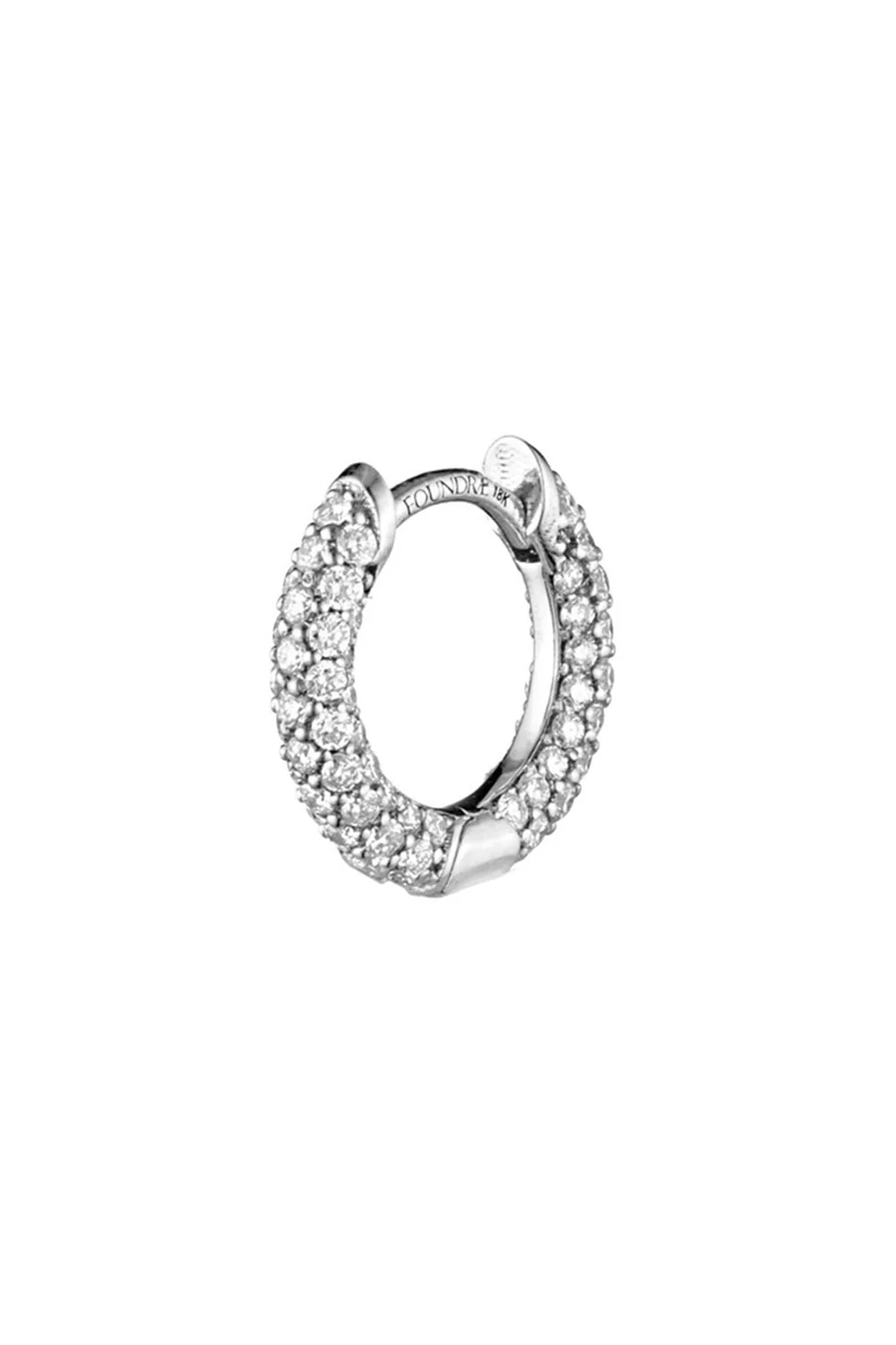 Petite Pave Chubby Hoop Earring
