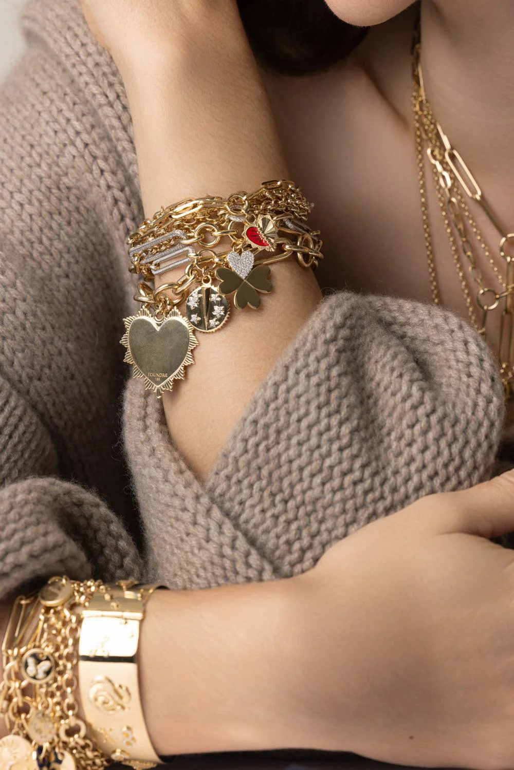 Reflection Heart - Love Classic Fob Clip Chain Bracelet - Image 4