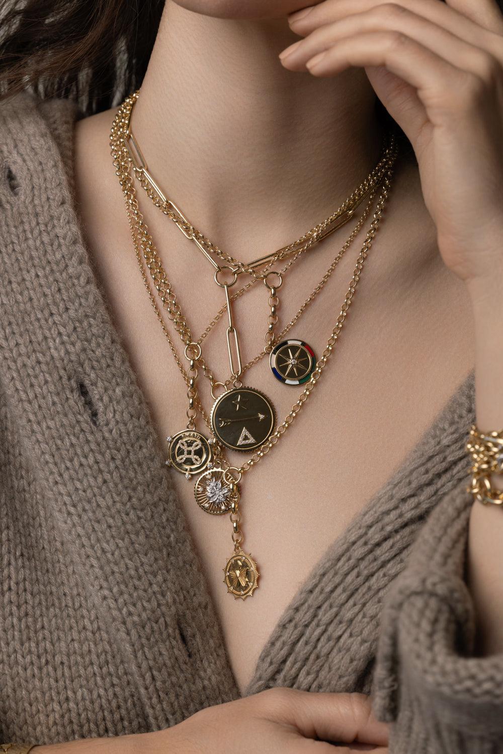 Reverie - Medium Mixed Belcher Extension Chain Necklace - Image 2