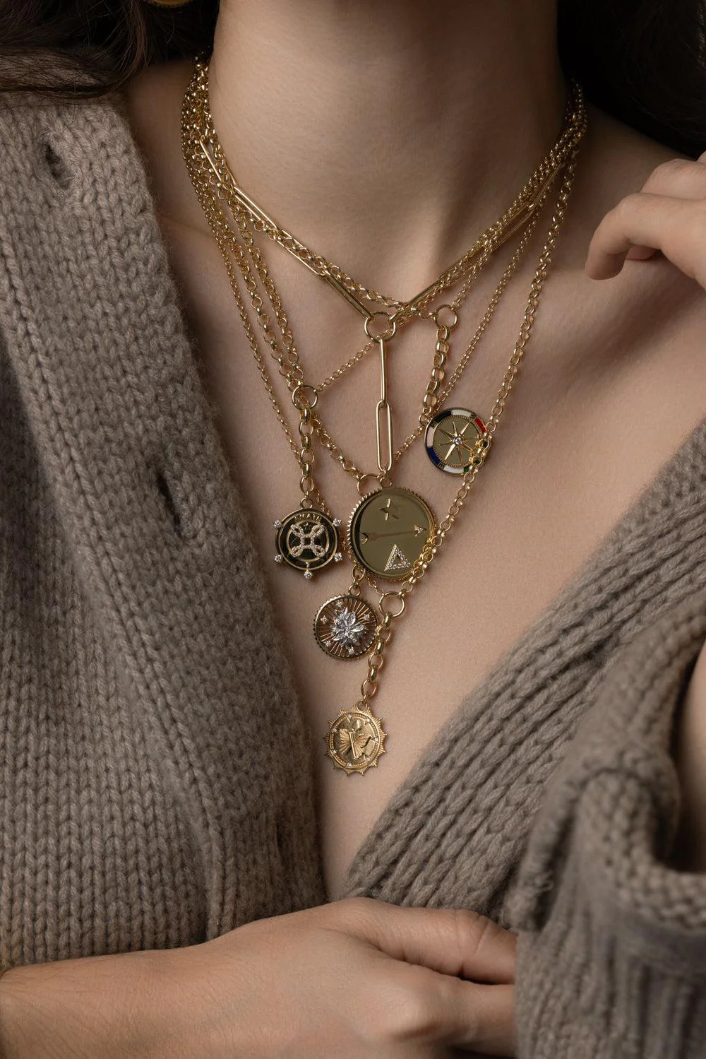 Reverie - Medium Mixed Belcher Extension Chain Necklace - Image 3