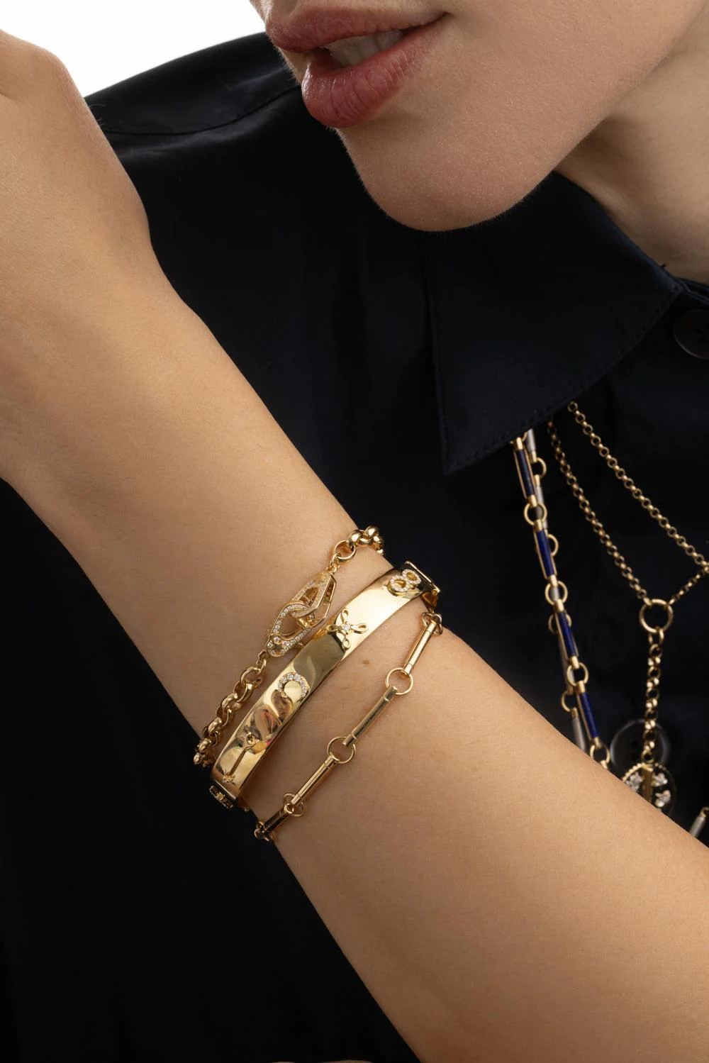 Sister Hook - Heavy Diamond Belcher Bracelet - Image 3