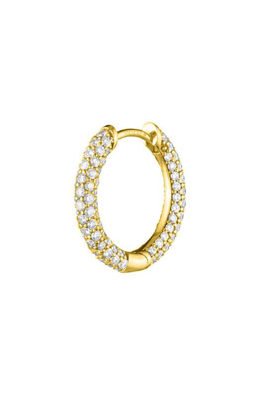 Small Pave Chubby Hoop Earring