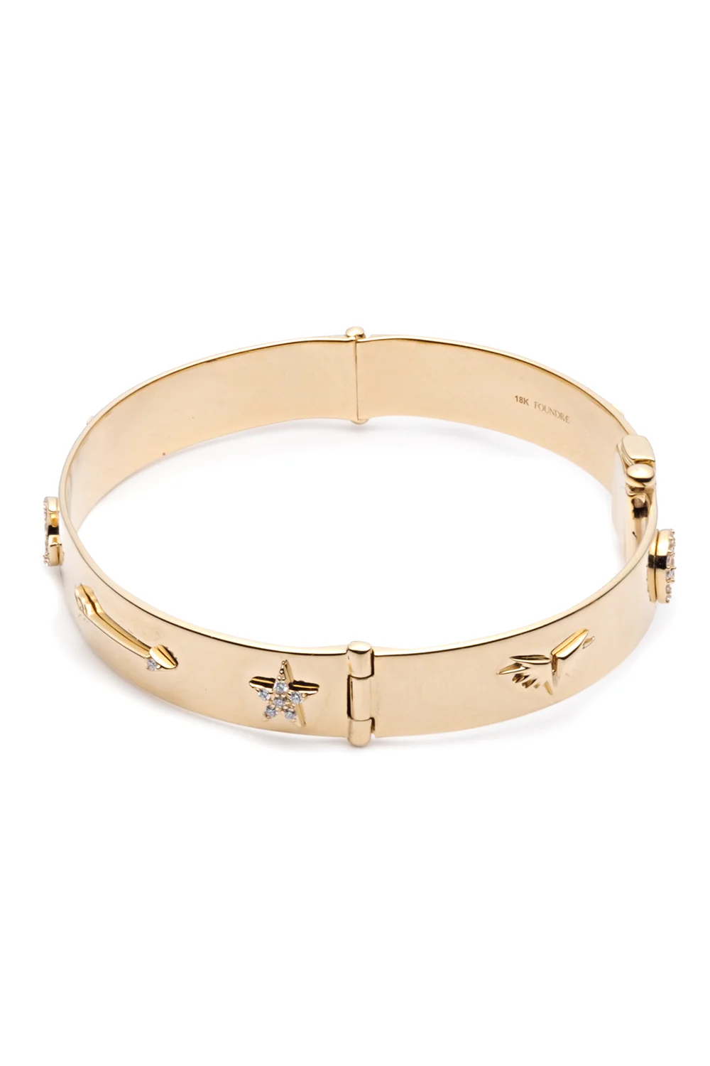 Symbols Classic Triptych Bangle Bracelet - Image 7