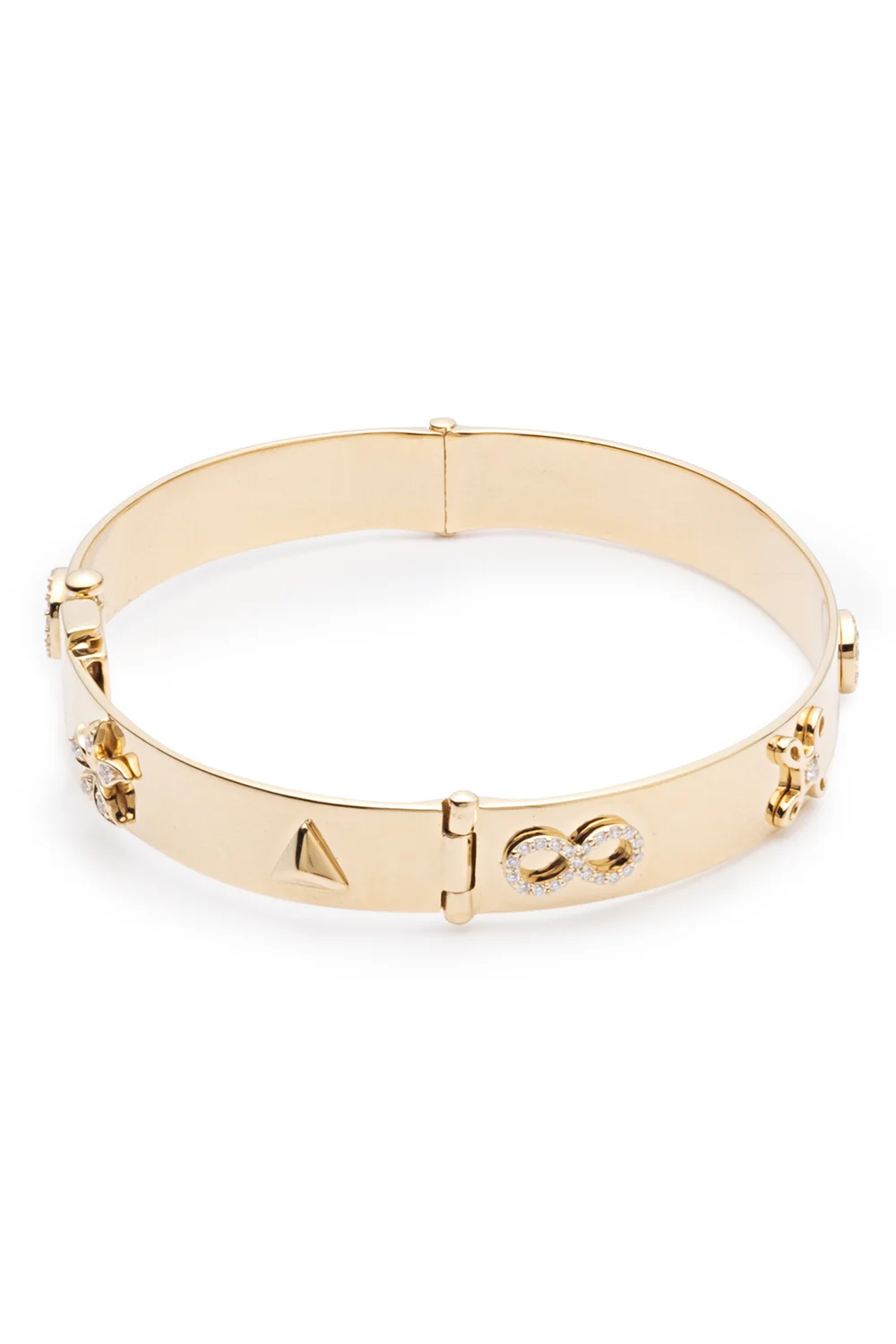 Symbols Classic Triptych Bangle Bracelet - Image 9