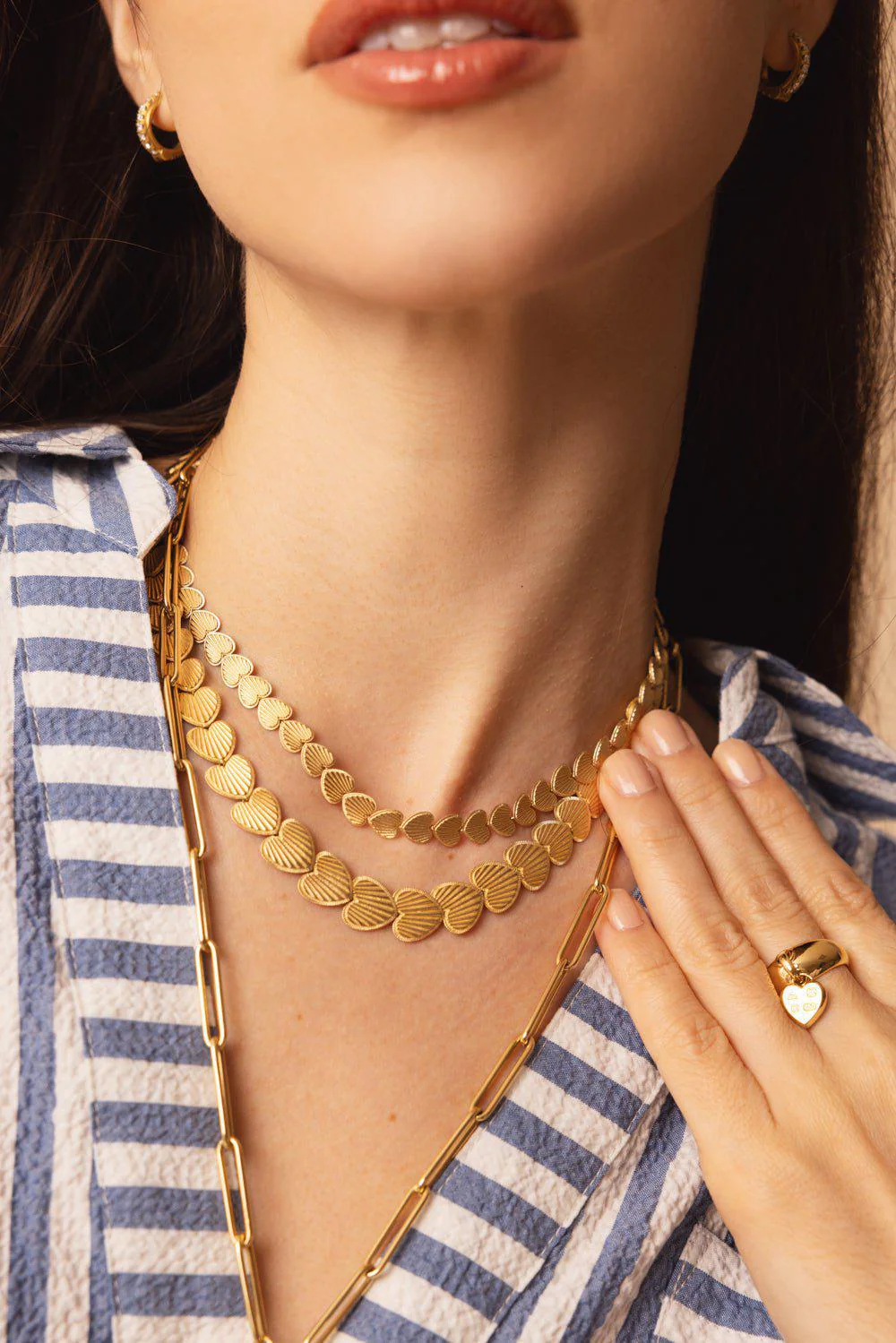True Love - Graduated Heart Token Necklace - Image 4