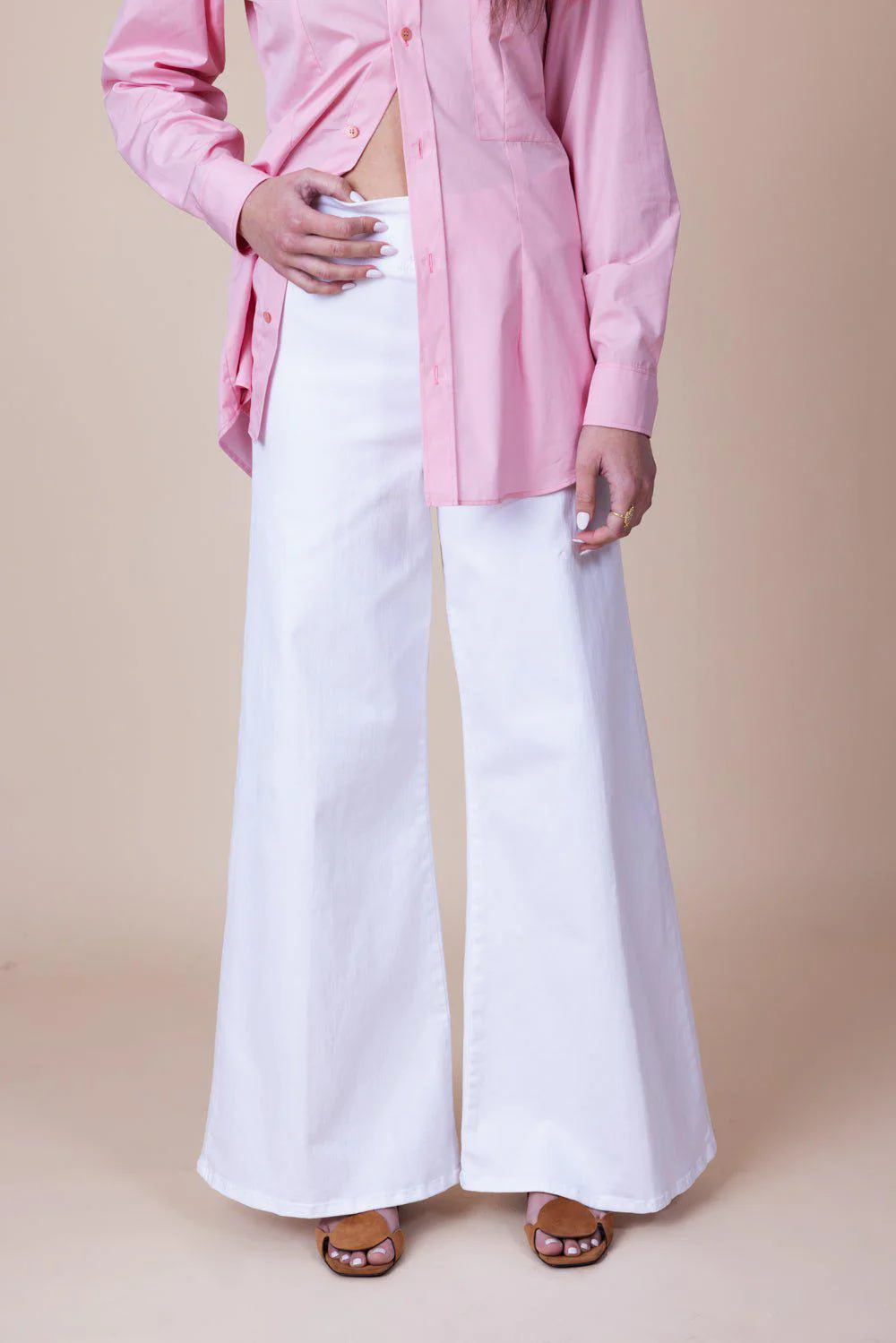 The Jetset Wide Crop - White - Image 2