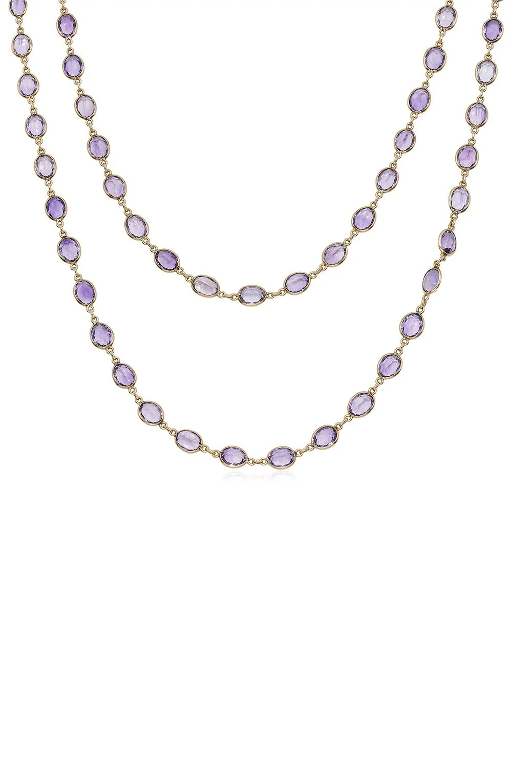 Antique Amethyst Chain Necklace