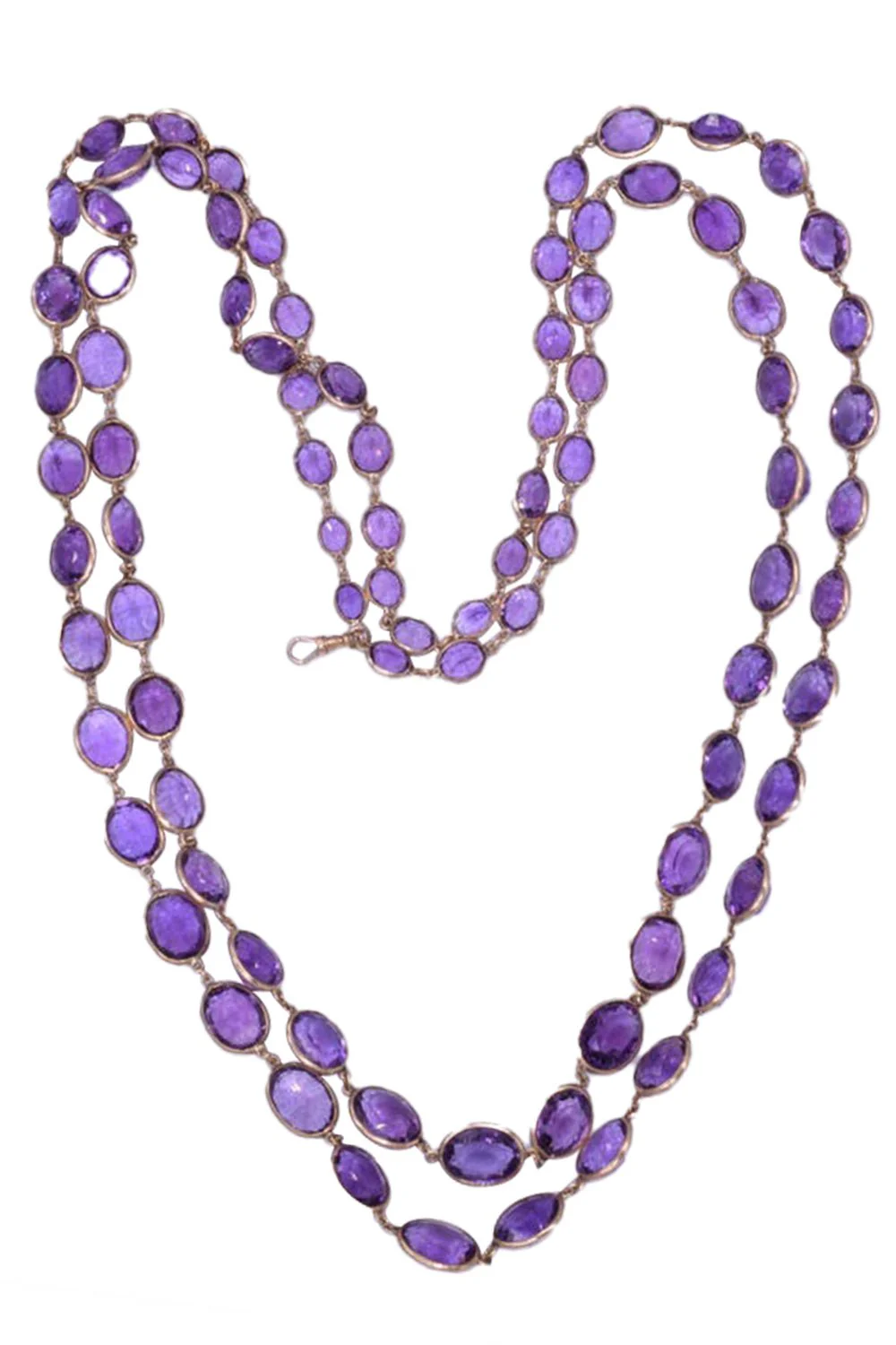 Antique Amethyst Chain Necklace