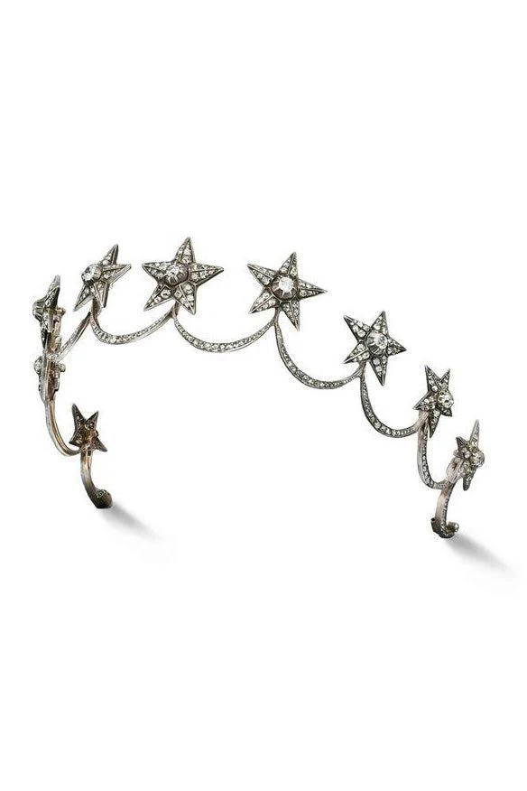 Antique Diamond Star Tiara, circa 1880s