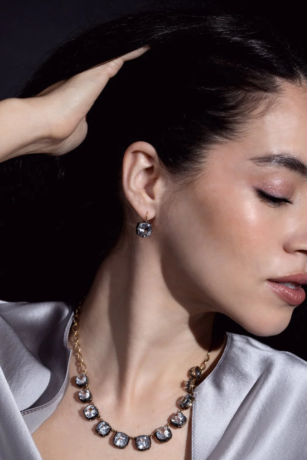 Collet Drop Earrings - Image 2