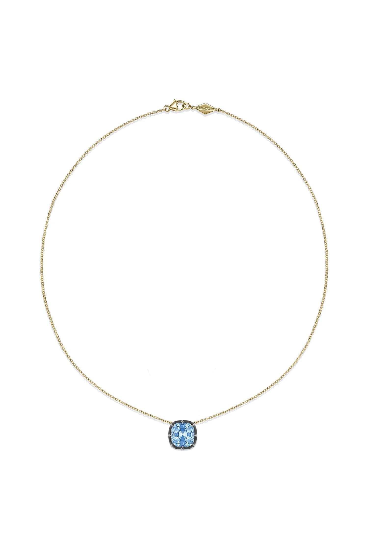 Collet Solitaire Pendant Necklace