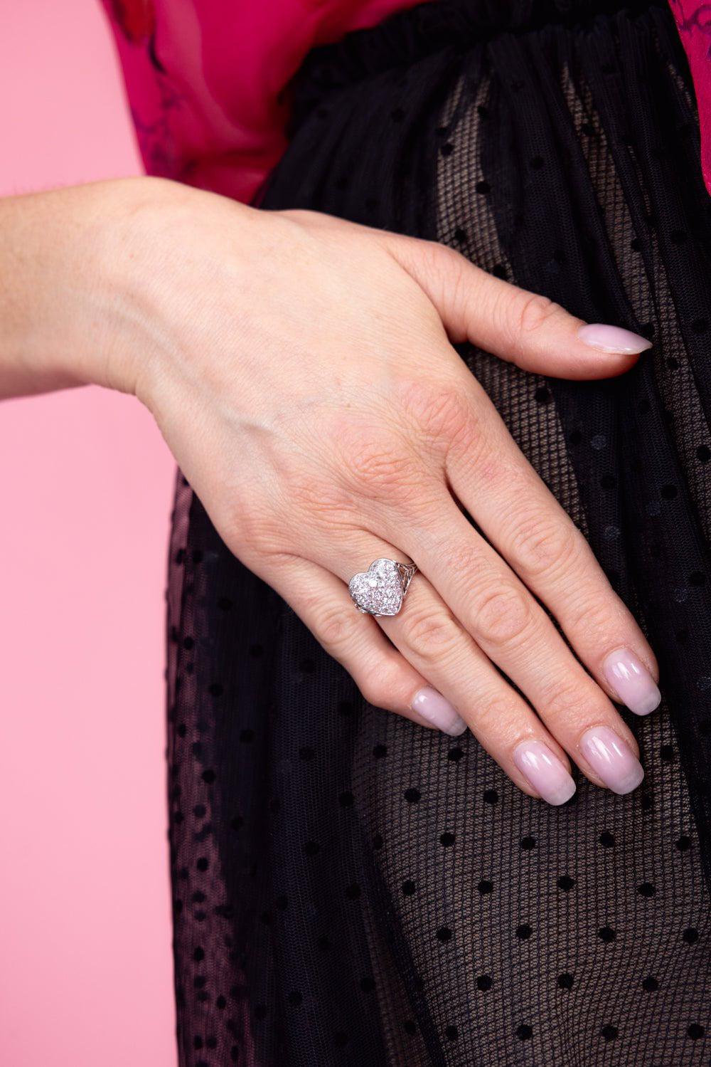 Edwardian Heart Ring - Image 4