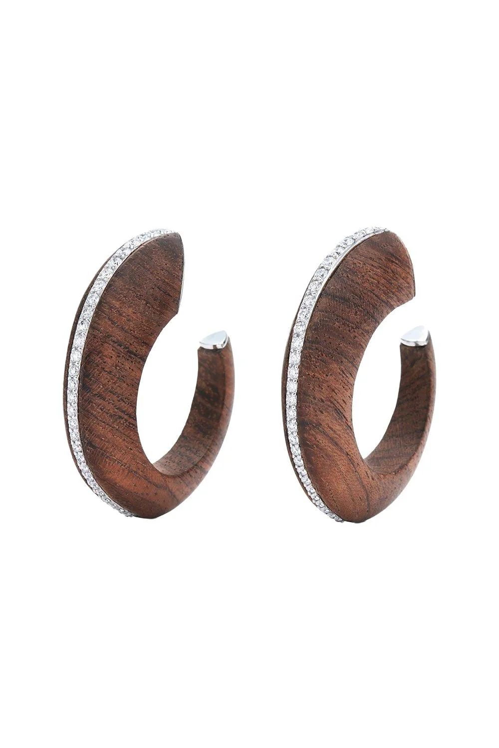Rosewood Diamond Hoop Earrings
