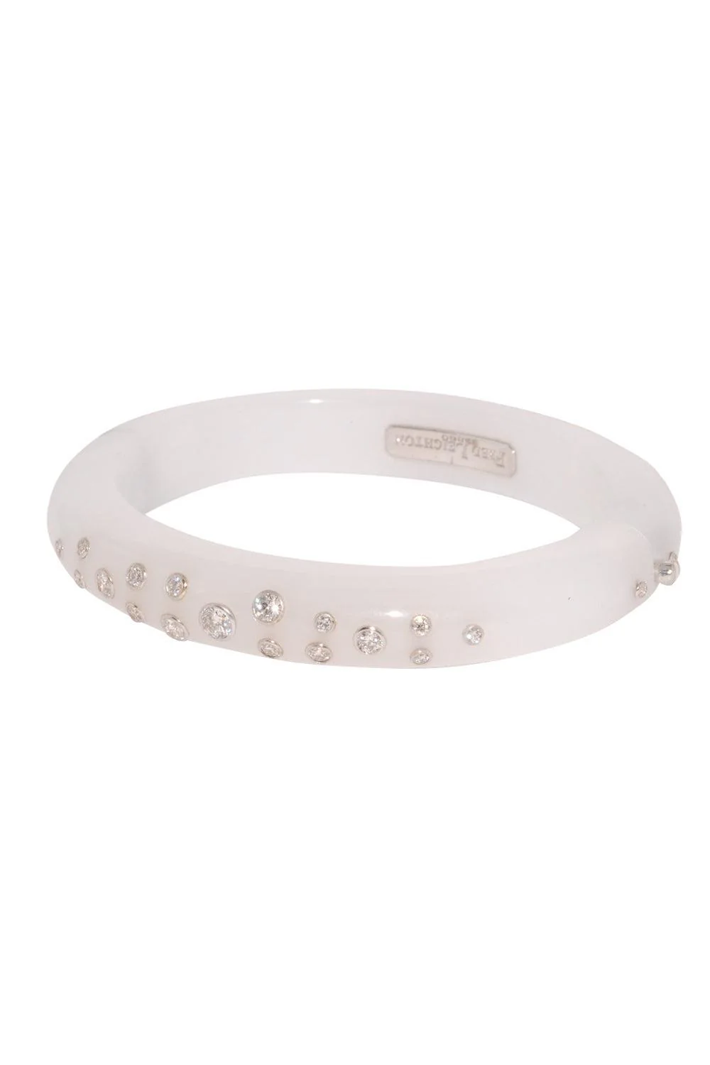 White Chalcedony Bezeled Diamond
Constellation Bangle