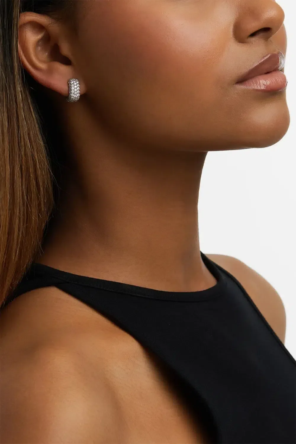 Diamond Pave Ghost Earrings - Image 2