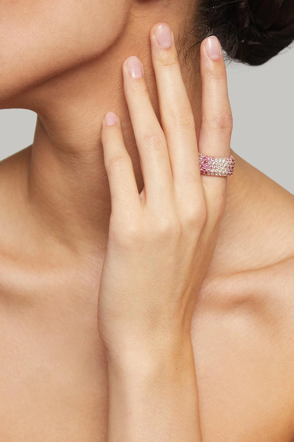Diamond Pink Sapphire Starghost Ring - Image 3