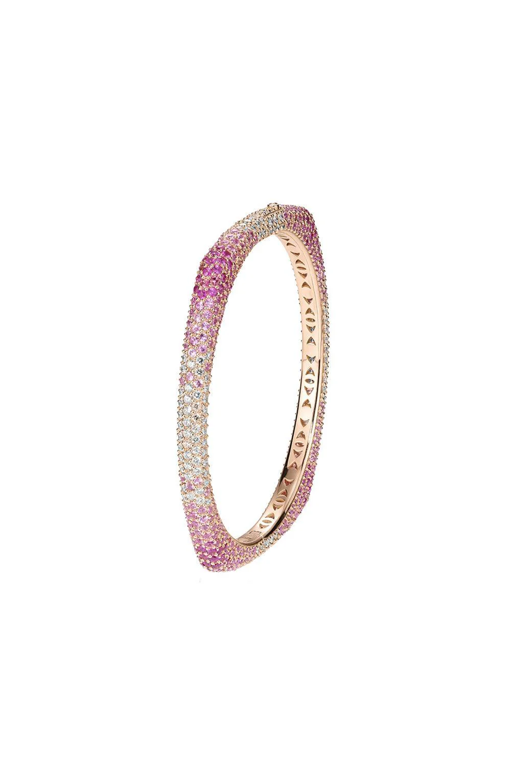 Ombre Pink Sapphire Ghost Bangle Bracelet