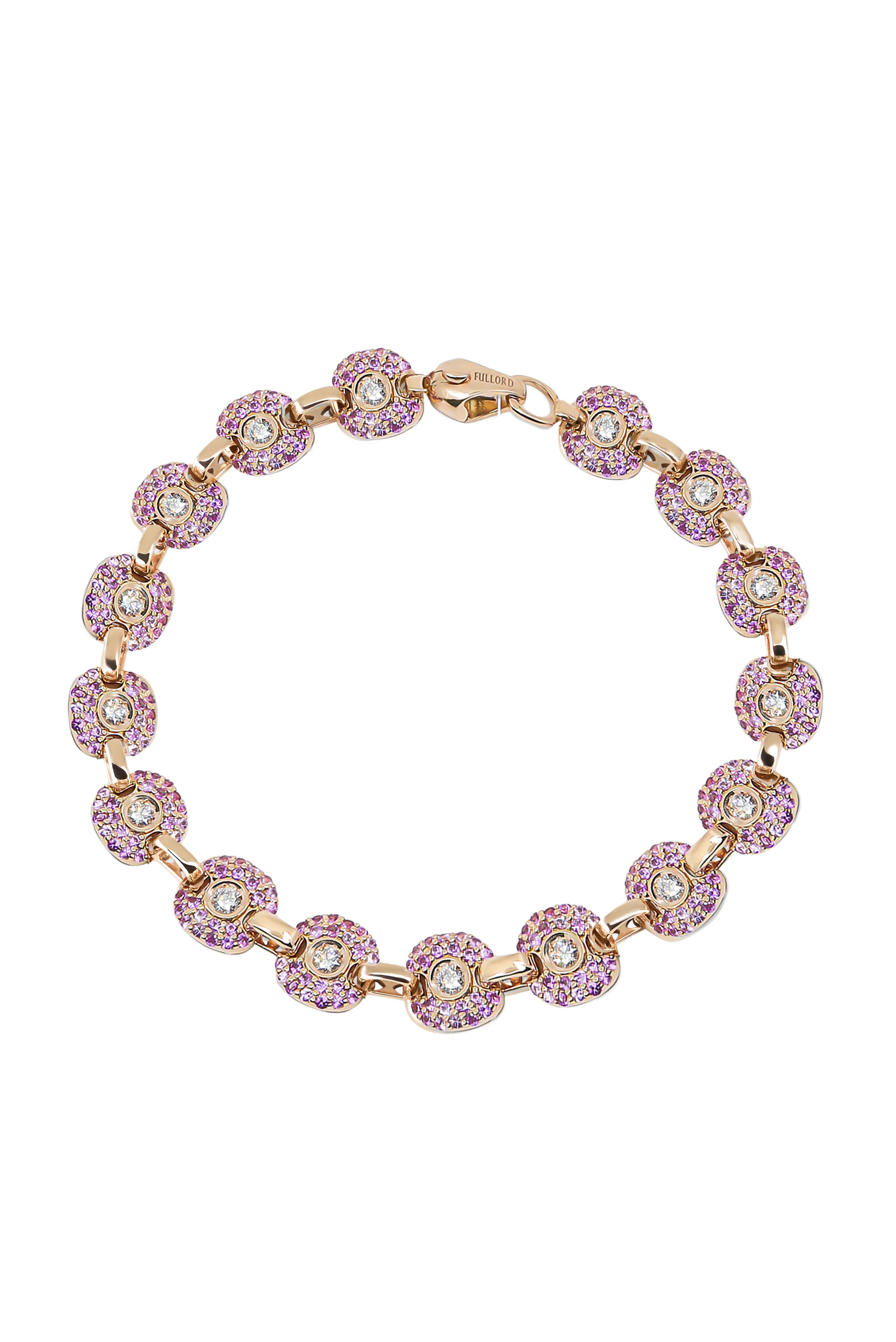 Pink Sapphire Diamond Babyghost Bracelet