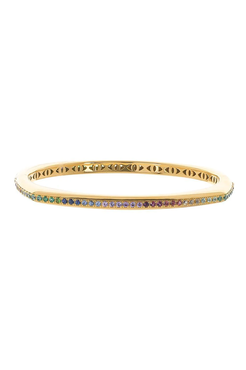 Rainbow Sapphire Ghost Belt Bracelet - Yellow Gold