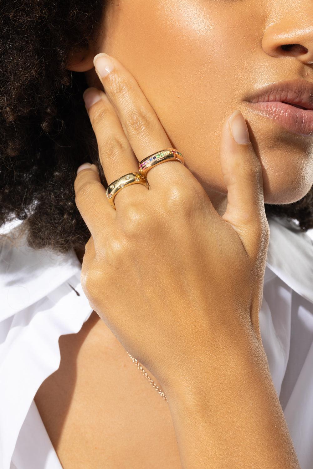 Rainbow Sapphire Ghost Belt Ring - Image 3