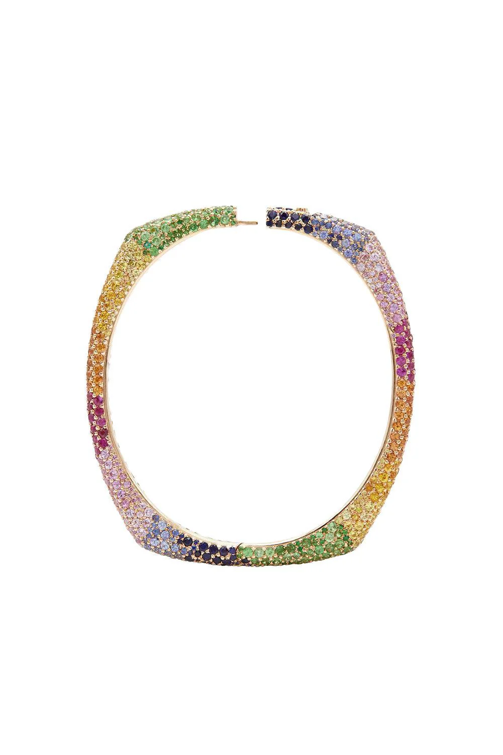 Rainbow Sapphire Ghost Bracelet - Rose Gold