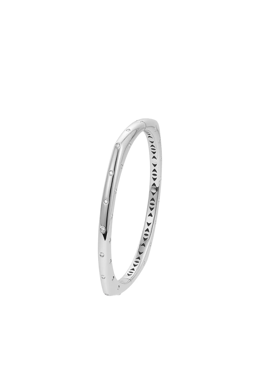 Scattered Diamond Ghost Bangle Bracelet - Image 6