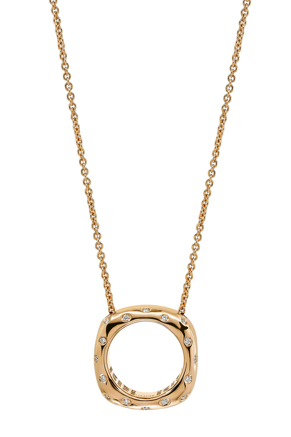 Scattered Diamond Scarf Ring Ghost Necklace