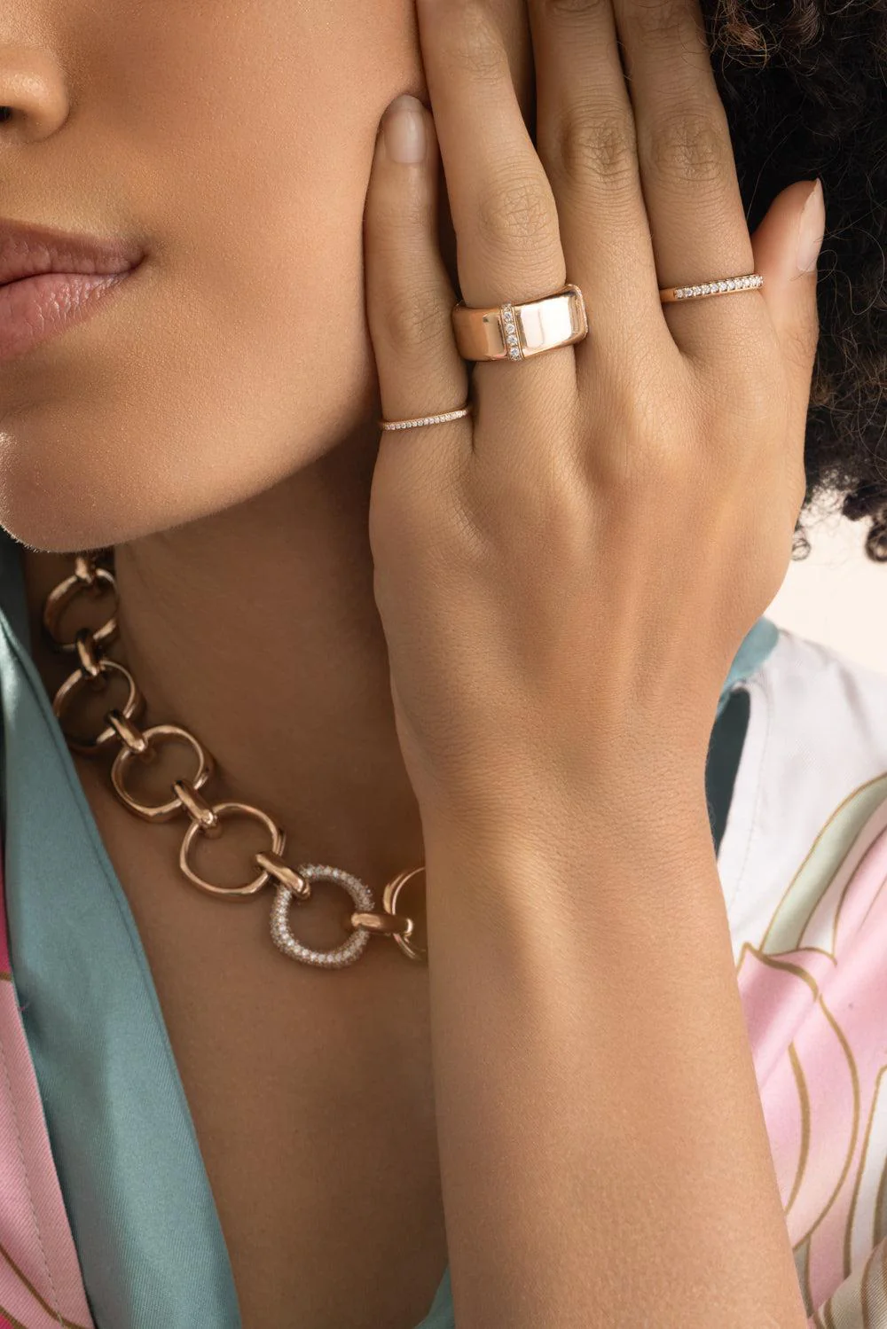Partial Diamond Eternity Phalanx Ring - Image 4