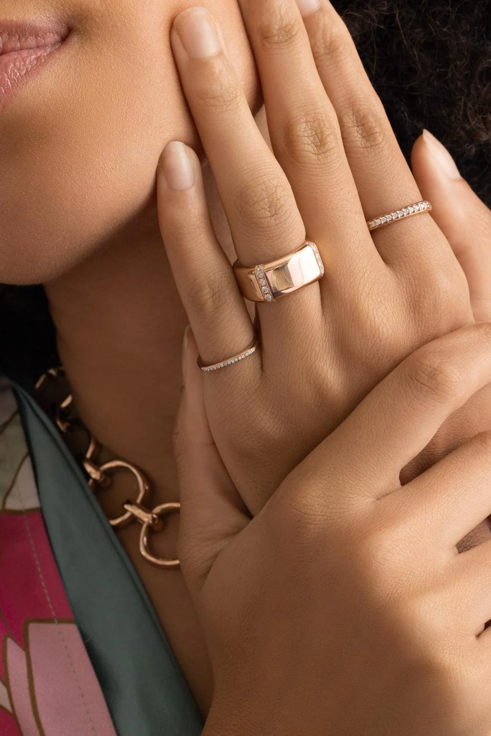 Partial Diamond Eternity Phalanx Ring - Image 3