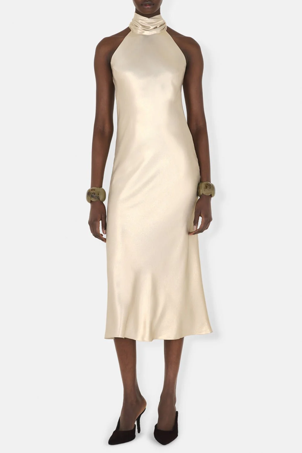 Cropped Sienna Dress - Champagne - Image 2