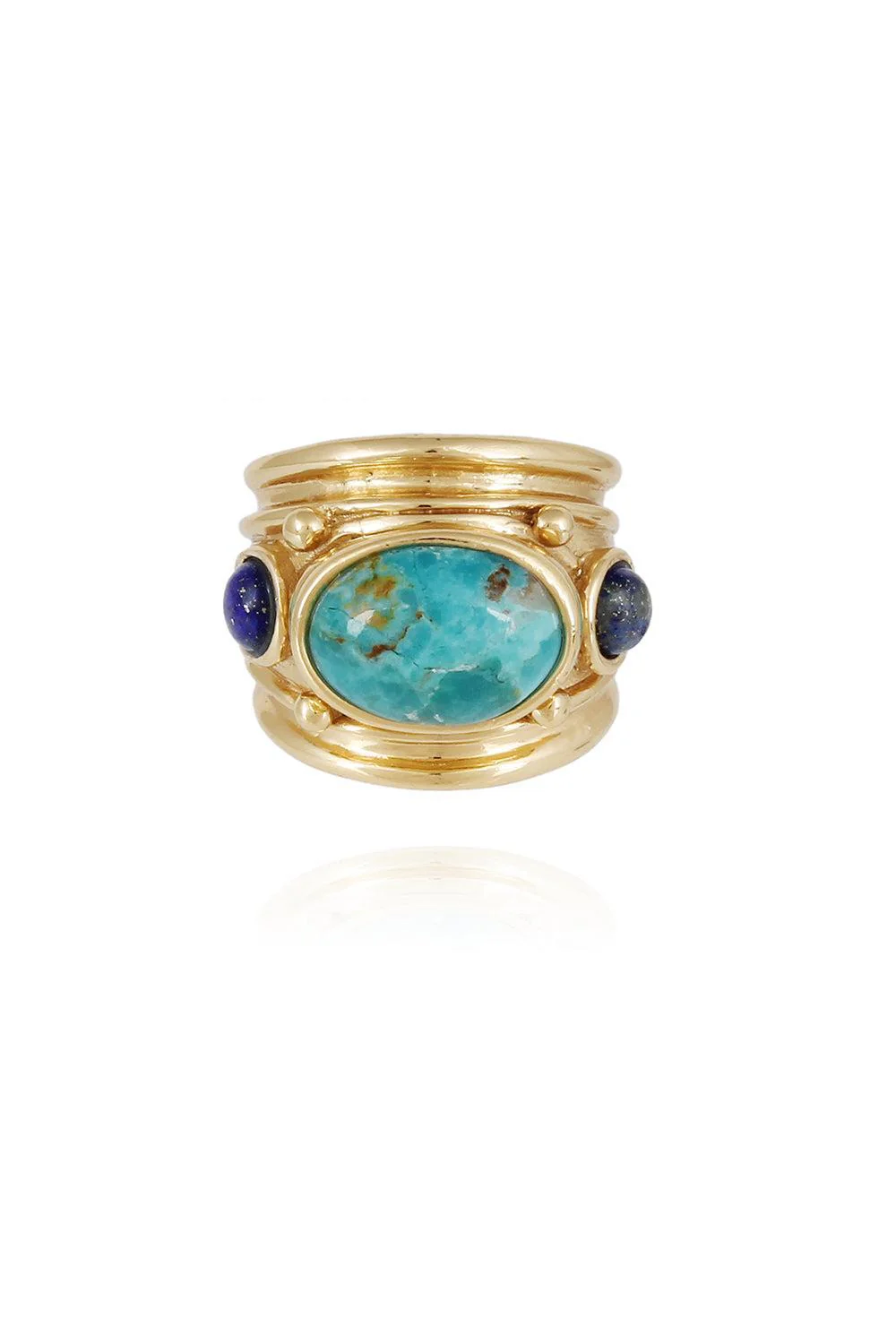 Amazonite Malachite Simone Ring