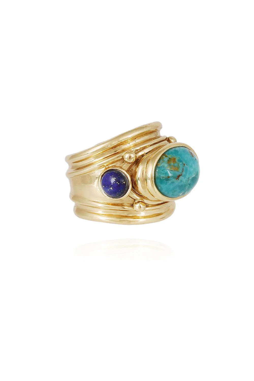 Amazonite Malachite Simone Ring - Image 2
