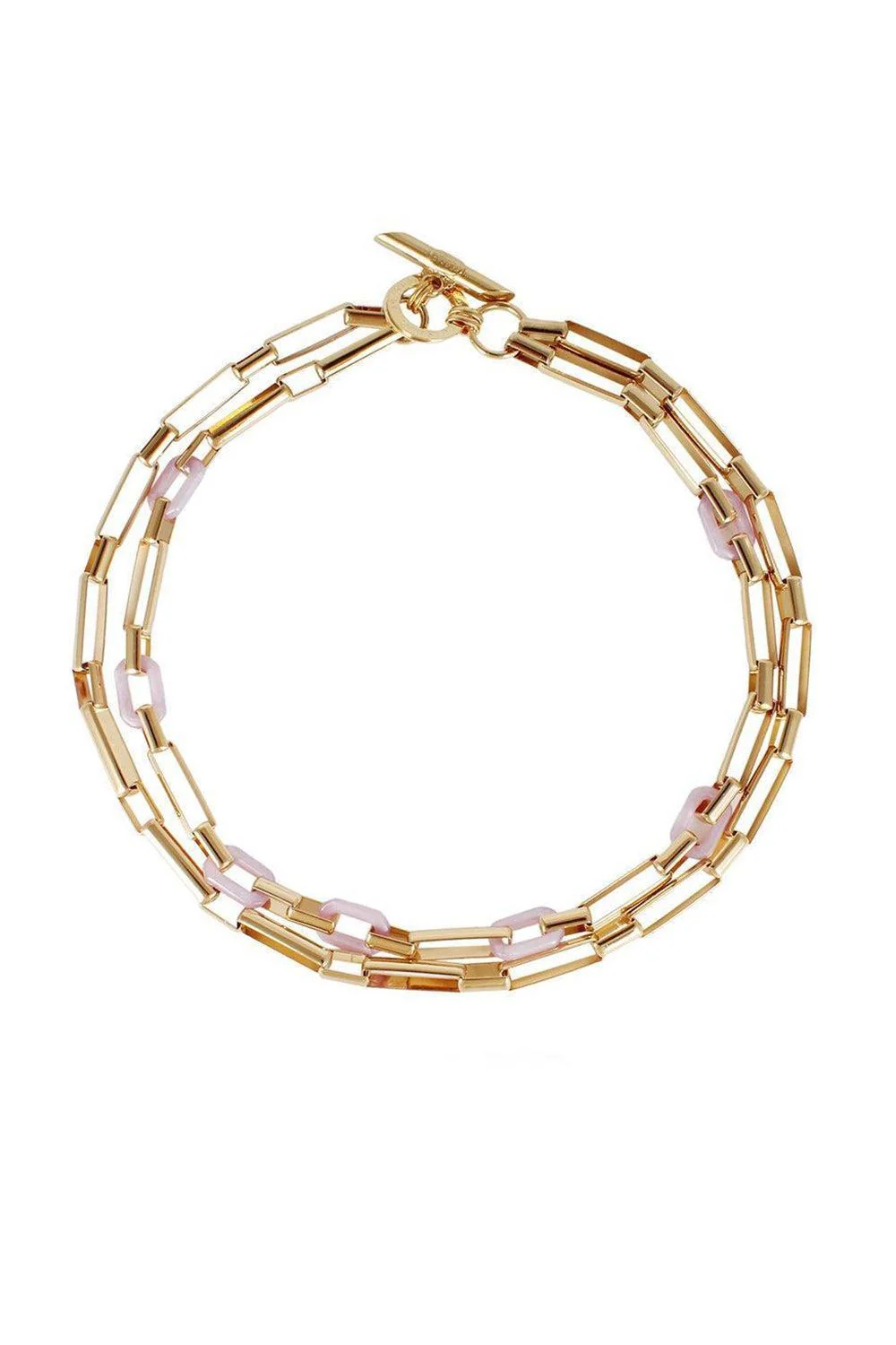 Collier Link Necklace - Purple