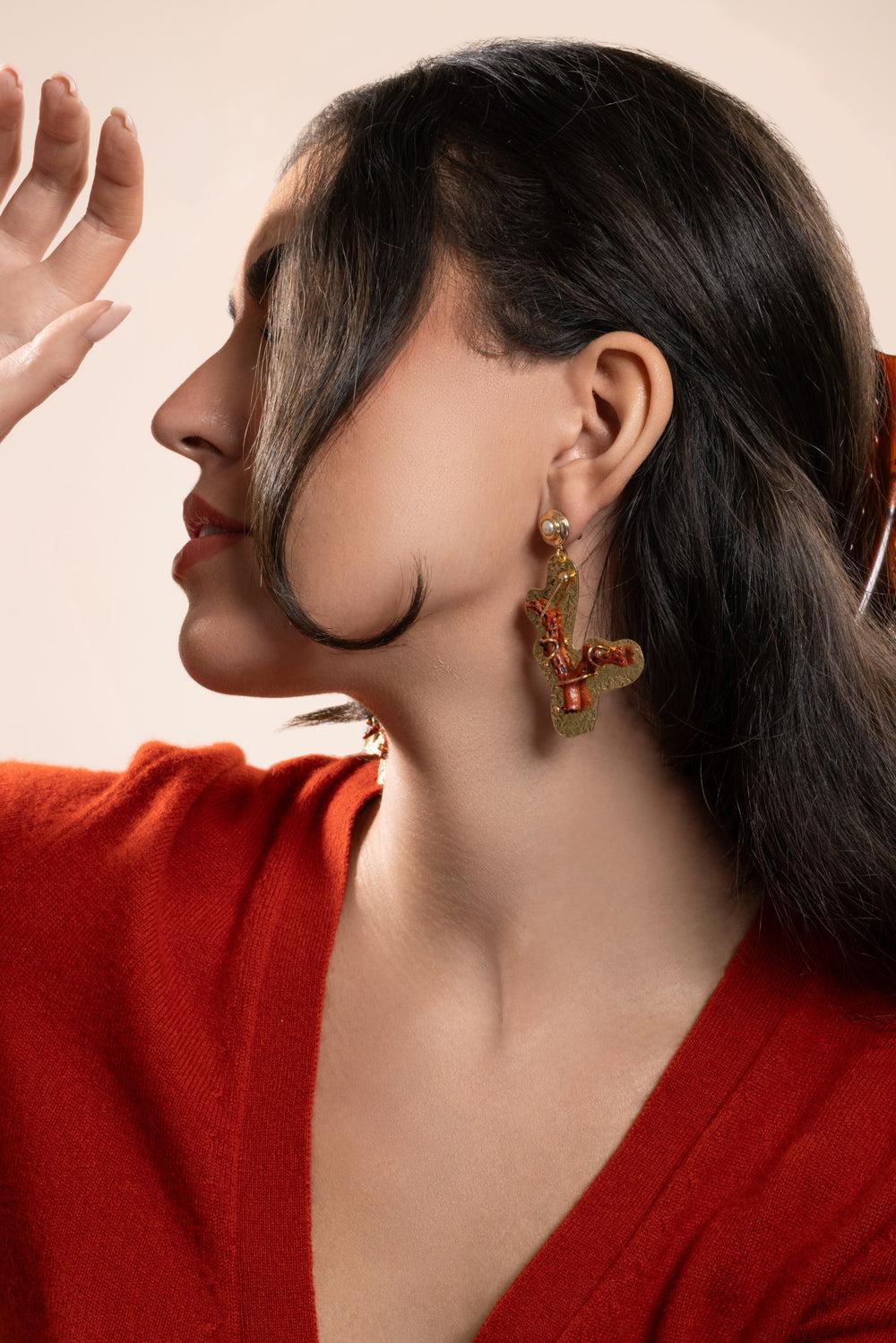 Coral Formentera Earrings - Image 2