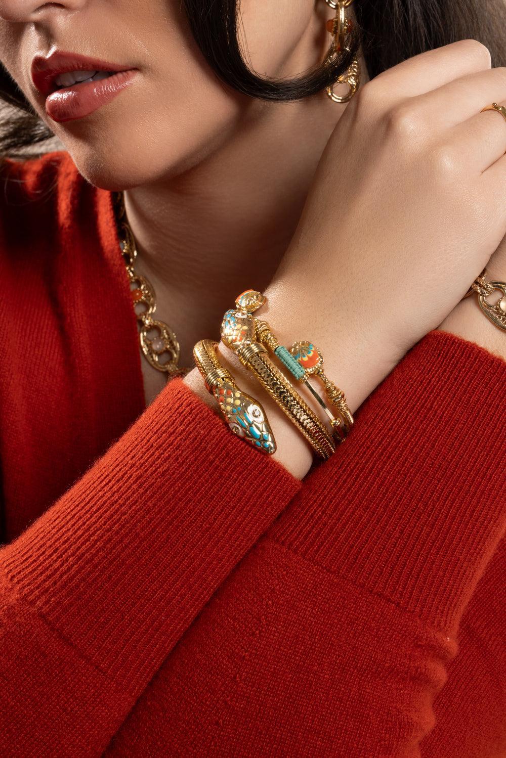Orange Blue Large Duality Bracelet - Image 2
