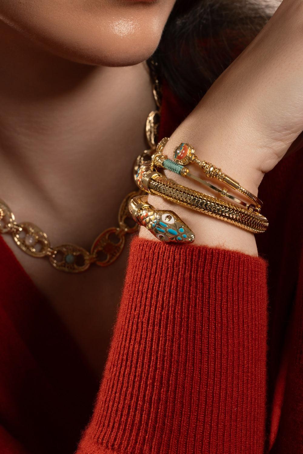 Orange Blue Large Duality Bracelet - Image 3