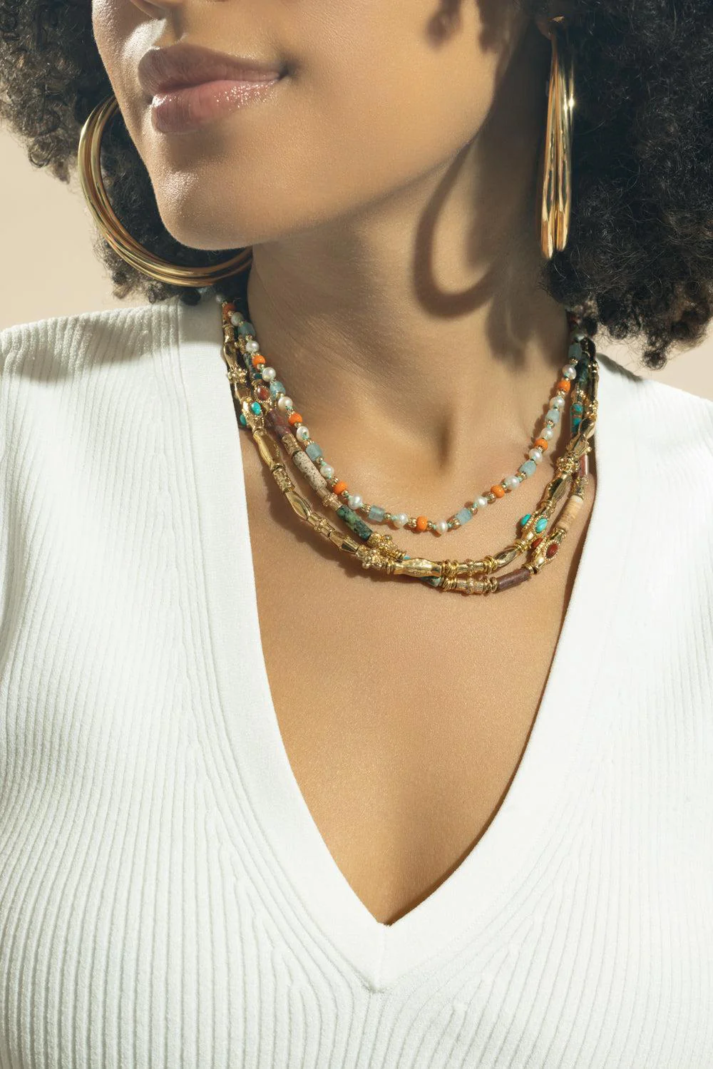 Turquoise Beaded Kali Necklace - Image 2