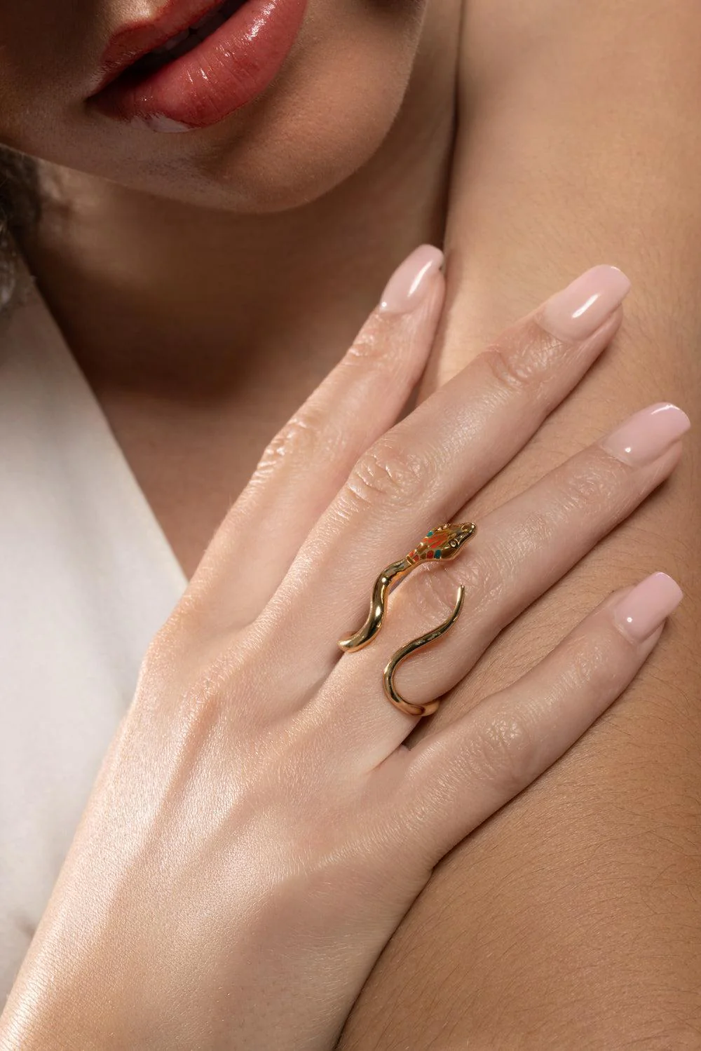 Orange Brown Naja Ring - Image 2