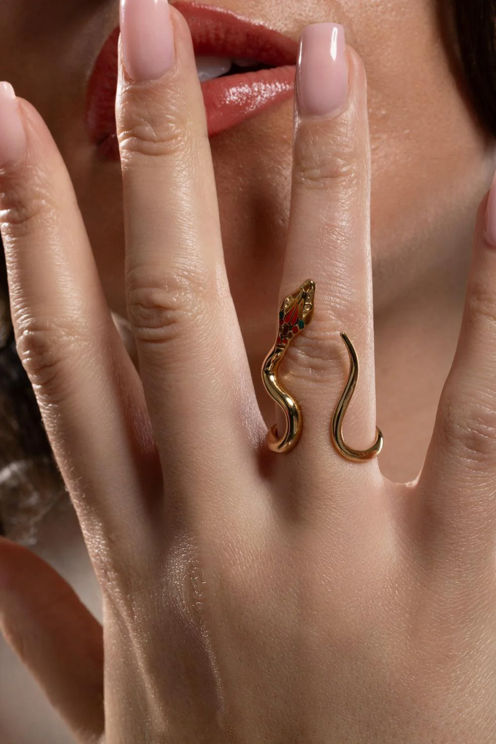 Orange Brown Naja Ring - Image 3