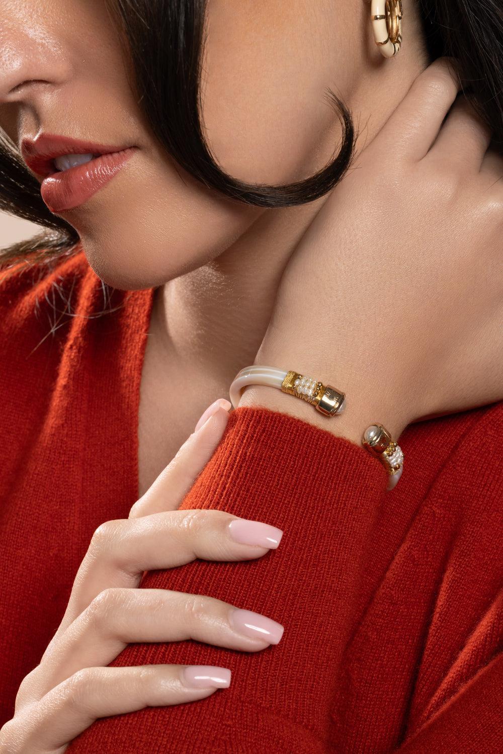 Pearl Cream Sarina Bracelet - Image 3