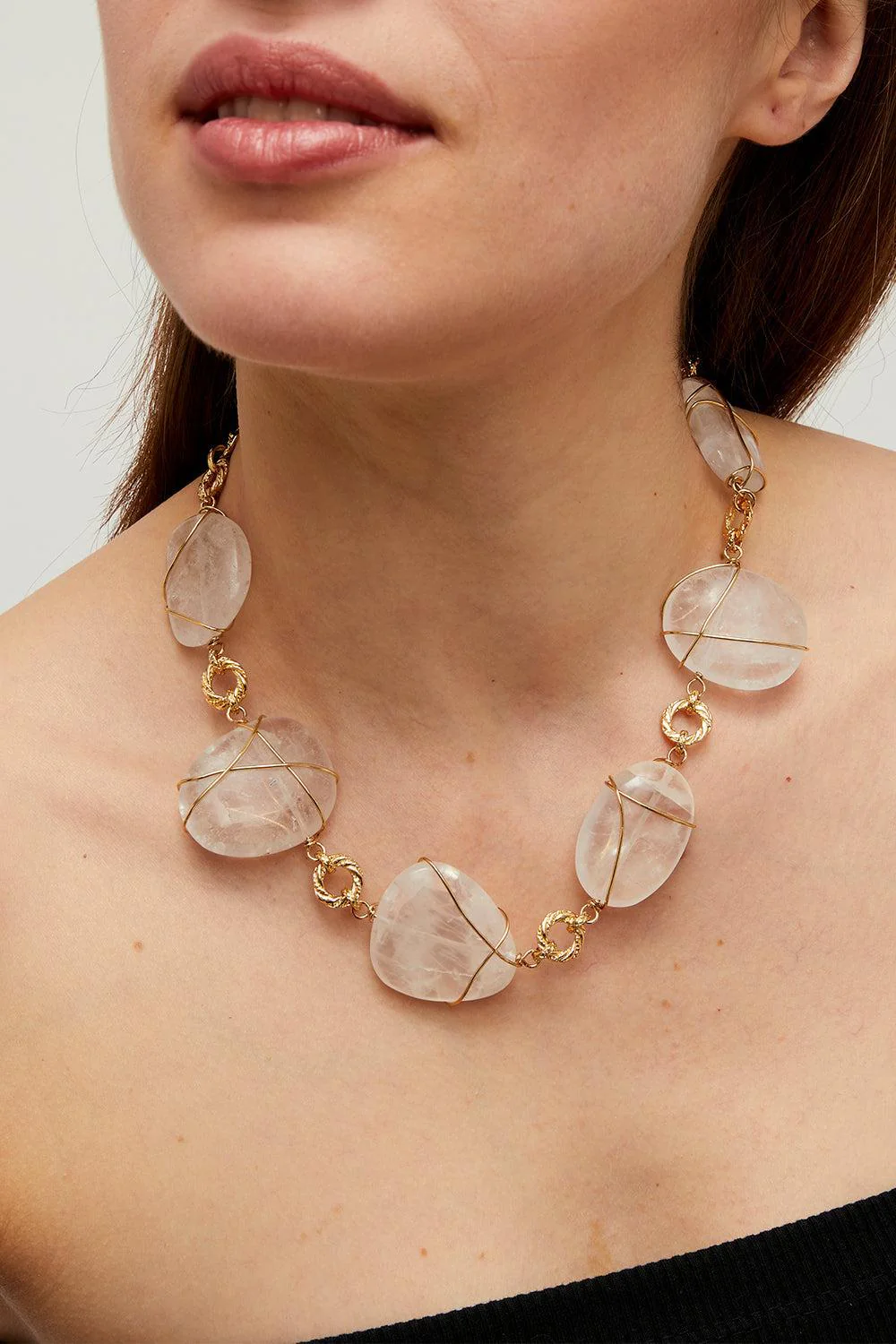 Rock Crystal Rainbow Multi Necklace - Image 2