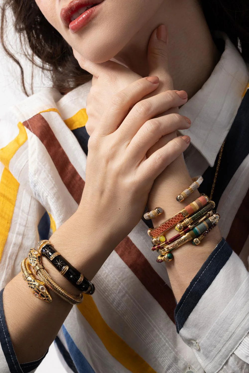 Sari Raffia Acetate Bracelet - Image 4